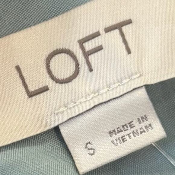 LOFT Blue Leopard Dress with Long sleeves NEW Size Small - Picture 6 of 11